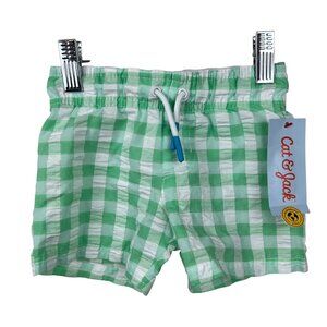 Cat & Jack Plaid Swim Trunks
